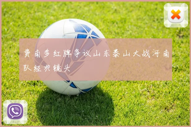 费南多红牌争议山东泰山大战河南队经典镜头